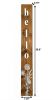59" Natural And White Solid Wood Wildflowers Hello Porch Sign