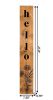47" Black And Natural Solid Wood Wildflowers Hello Porch Sign