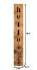59" Black And Natural Solid Wood Wildflowers Hello Porch Sign