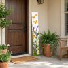 47" White Green And Yellow Solid Wood Daisies Porch Sign