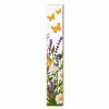 47" White Green And Yellow Solid Wood Daisies Porch Sign