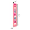 47" Pink And White Solid Wood Merry & Bright Christmas Snow Scene Porch Sign