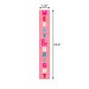 59" Pink And White Solid Wood Merry & Bright Christmas Snow Scene Porch Sign