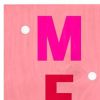 59" Pink And White Solid Wood Merry & Bright Christmas Snow Scene Porch Sign