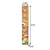 47" Green Natural And White Solid Wood Welcome Porch Sign