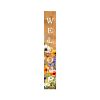 59" Green Natural And White Solid Wood Welcome Porch Sign