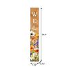 59" Green Natural And White Solid Wood Welcome Porch Sign