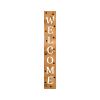 47" Black Natural And White Solid Wood Welcome Porch Sign