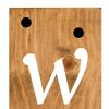 47" Black Natural And White Solid Wood Welcome Porch Sign