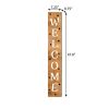 47" Black Natural And White Solid Wood Welcome Porch Sign