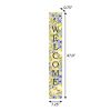 47" Black Blue Cream And Green Solid Wood Daisies Welcome Porch Sign