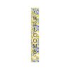 59" Black Blue Cream And Green Solid Wood Daisies Welcome Porch Sign