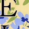 59" Black Blue Cream And Green Solid Wood Daisies Welcome Porch Sign