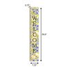 59" Black Blue Cream And Green Solid Wood Daisies Welcome Porch Sign