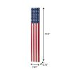 47" Red White And Blue Stars And Stripes Solid Wood Porch Sign