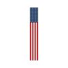 59" Red White And Blue Stars And Stripes Solid Wood Porch Sign