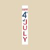 59" Red White And Blue Solid Wood Happy July 4th Porch Sign