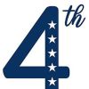 59" Red White And Blue Solid Wood Happy July 4th Porch Sign