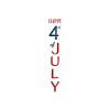 59" Red White And Blue Solid Wood Happy July 4th Porch Sign