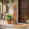 47" Natural Red White And Blue Solid Wood Happy July 4th Porch Sign