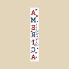 59" Red White And Blue Solid Wood God Bless America Porch Sign