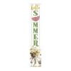 46" White Yellow And Green Solid Wood Bicycle Floral Hello Summer Porch Sign