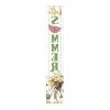 46" White Yellow And Green Solid Wood Bicycle Floral Hello Summer Porch Sign