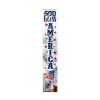 46" Red White And Blue Solid Wood God Bless America Porch Sign