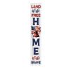 46" Red White And Blue Solid Wood Land Of The Free Home of the Brave Porch Sign
