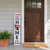 46" Red White And Blue Solid Wood Land Of The Free Home of the Brave Porch Sign