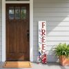46" Red White And Blue Solid Wood Land of the Free Porch Sign