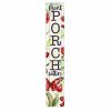 46" White Green And Red Solid Wood Front Porch Sittin' Butterfly Porch Sign