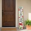 46" White Green And Red Solid Wood Front Porch Sittin' Butterfly Porch Sign
