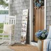 46" White Blue And Taupe Solid Wood Relax You're On Lake Time Porch Sign