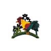 8" Black Yellow Red And Green Cast Iron Rooster Garden Hose Hanger