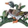 8" Black Green And Brown Iron Duck Garden Hose Hanger