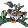 8" Black Green And Brown Iron Duck Garden Hose Hanger
