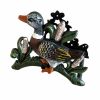 8" Black Green And Brown Iron Duck Garden Hose Hanger
