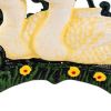 8" Black And Yellow Iron Ducklings Garden Hose Hanger