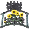 7" Yellow Black And Green Iron Sunflowers Garden Hose Hanger