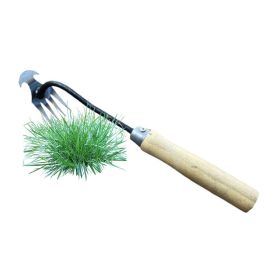 Four-Tooth Dual Purpose Weed Remover Tool for Backyard