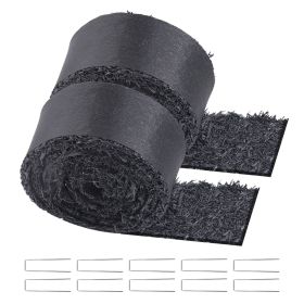 Rubber Mulch for Landscaping, 2 Rolls Recycled Rubber Mulch Mat 120 x 4.5 in, Permanent Rubber Pathway