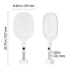Electric Fly Swatter, Zapper Racket with 3 Layers Mesh & Digital Screen Display, Dual Modes Fly Killer with 1500mAh Battery Rechargeable for Home
