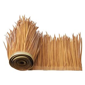 Artificial Thatch Grass Roof, 1.3 x 32.8 ft Mexican Style Tiki Bar Hut Skirt Thatch Roofing Roll, Waterproof & Fire-Resistant