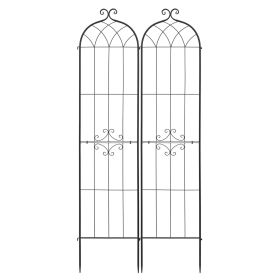 Garden Trellis, 87 x 20 inch Rose Trellis, 2 Packs Garden Flower Rose Trellises with Powder-Coated Finish & Convenient Locking Design