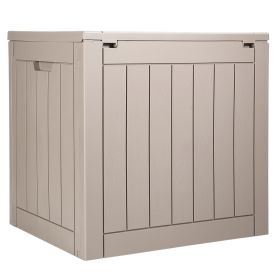 Outdoor Storage Box, 31 Gallon Resin Deck Box, Backyard Outside Toy and Towel Storage Cabinet Waterproof, for Patio Furniture Cushions, Garden To