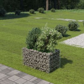 Gabion Raised Bed Silver Galvanized Steel Medium Durable