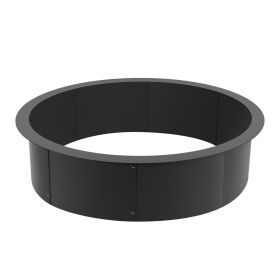 Fire Pit Ring, 45-Inch Outer/39-Inch Inner Diameter, 10inch Height Fire Pit Insert, Heavy Duty Carbon Steel Liner DIY Campfire Ring above or In-G