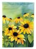 Maryland Black-Eyed Susans in Watercolor House Flag Large Porch Sleeve Pole Decorative Outside Yard Banner Artwork Wall Hanging, Polyester, House Size