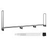 Firewood Rack with Waterproof Cover, 150 x 14 x 46 in Outdoor Firewood Holder, 660lb Weight Capacity, 1/2 Cord Log Holder, Half-Covered